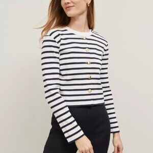 NWT Ann Taylor Striped Knit Jacket
